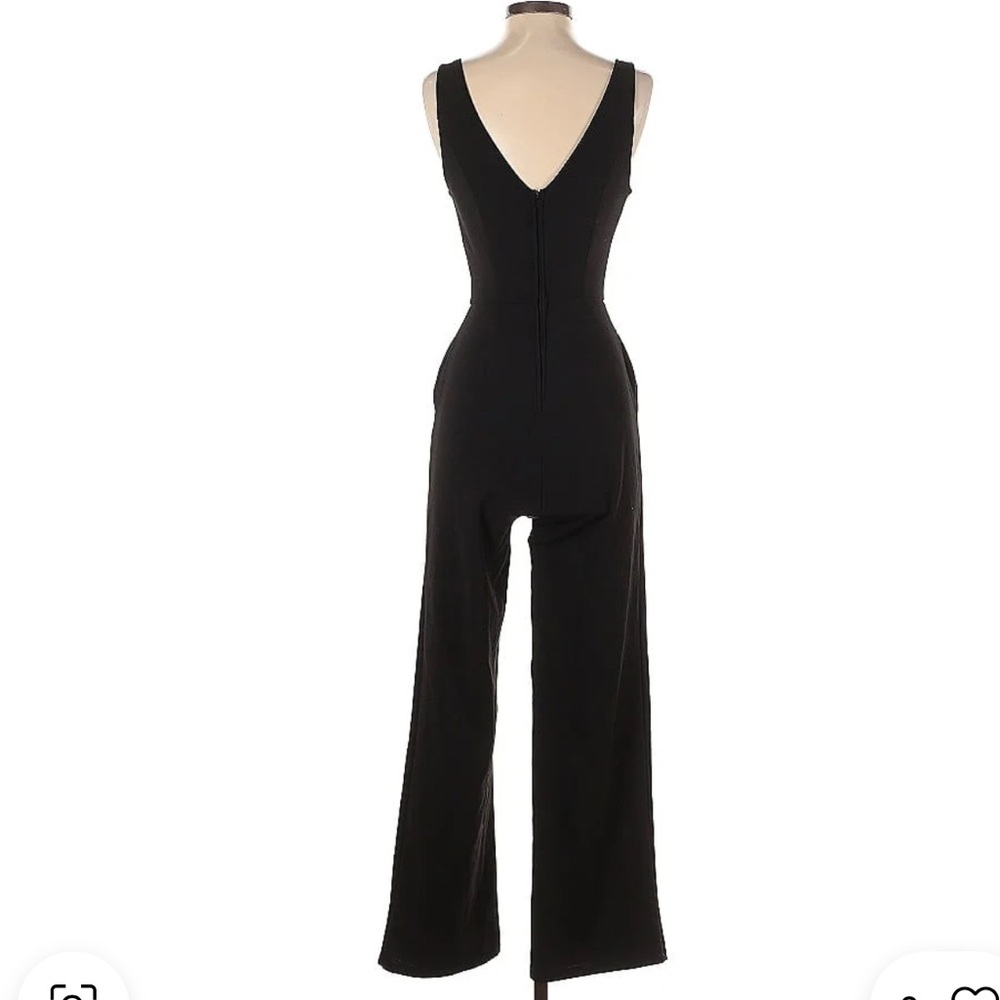 Black V-Neck Wide-Leg Jumpsuit